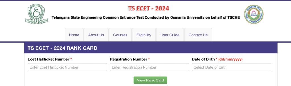 Telangana State Engineering Common Entrance Test (TS ECET)
