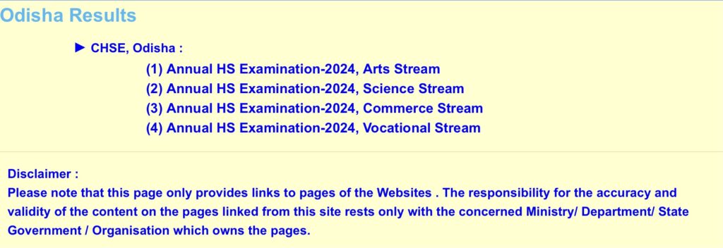 CHSE result